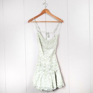 NWOT Sky To Moon Green Ditsy Floral Ruffle Cami Mini Dress - S